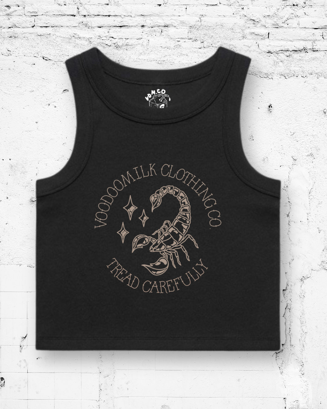 TREAD CAREFULLY - Cropped Tank (Black)