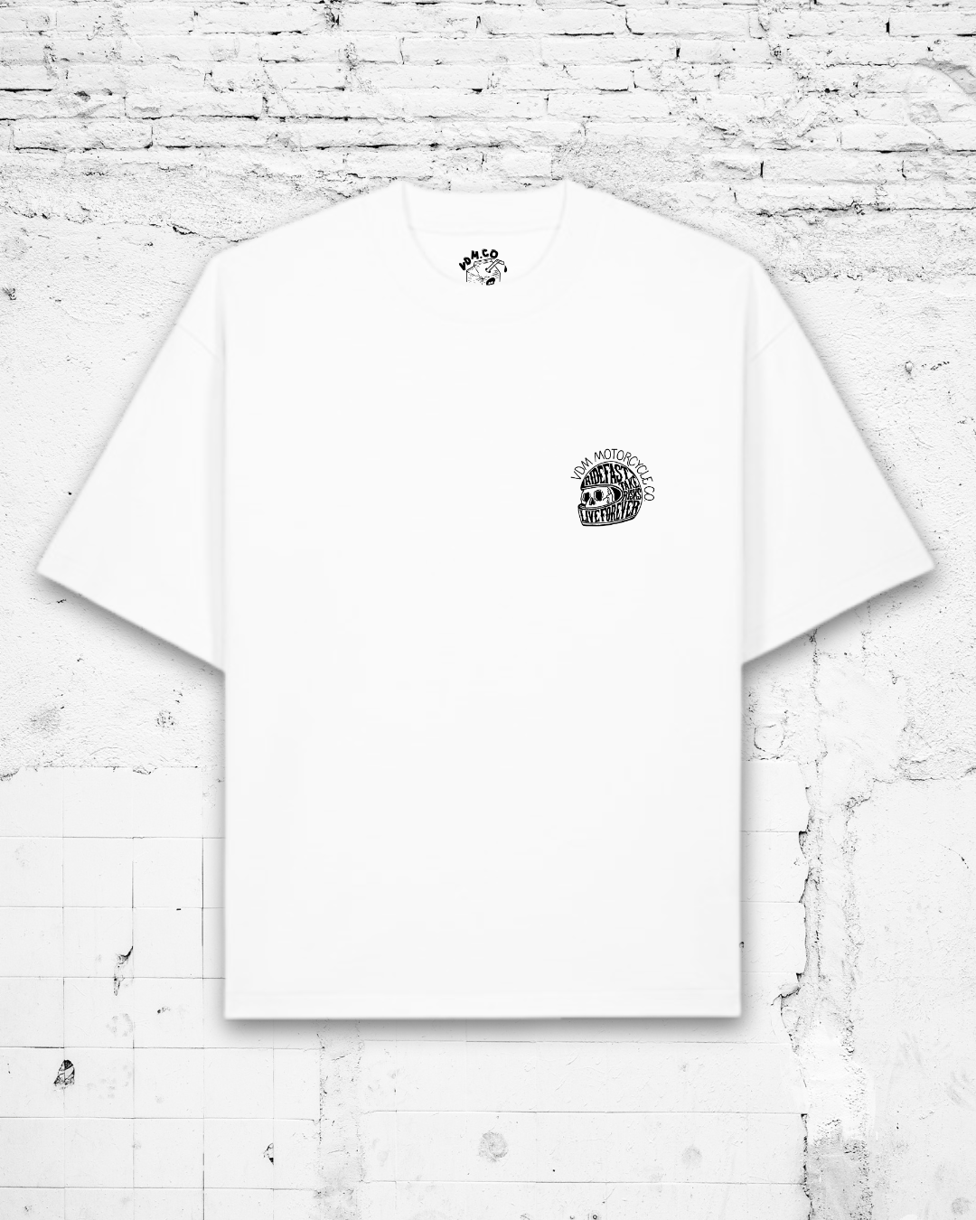 RIDE FAST - Heavyweight Oversized Boxy T-Shirt (White)
