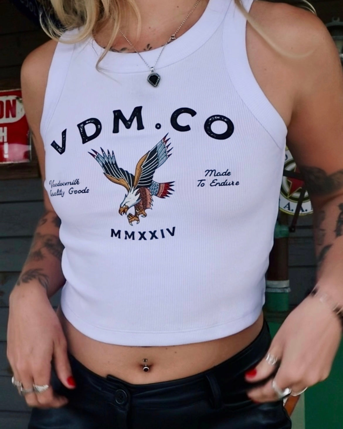 MADE TO ENDURE - Cropped Tank (White)