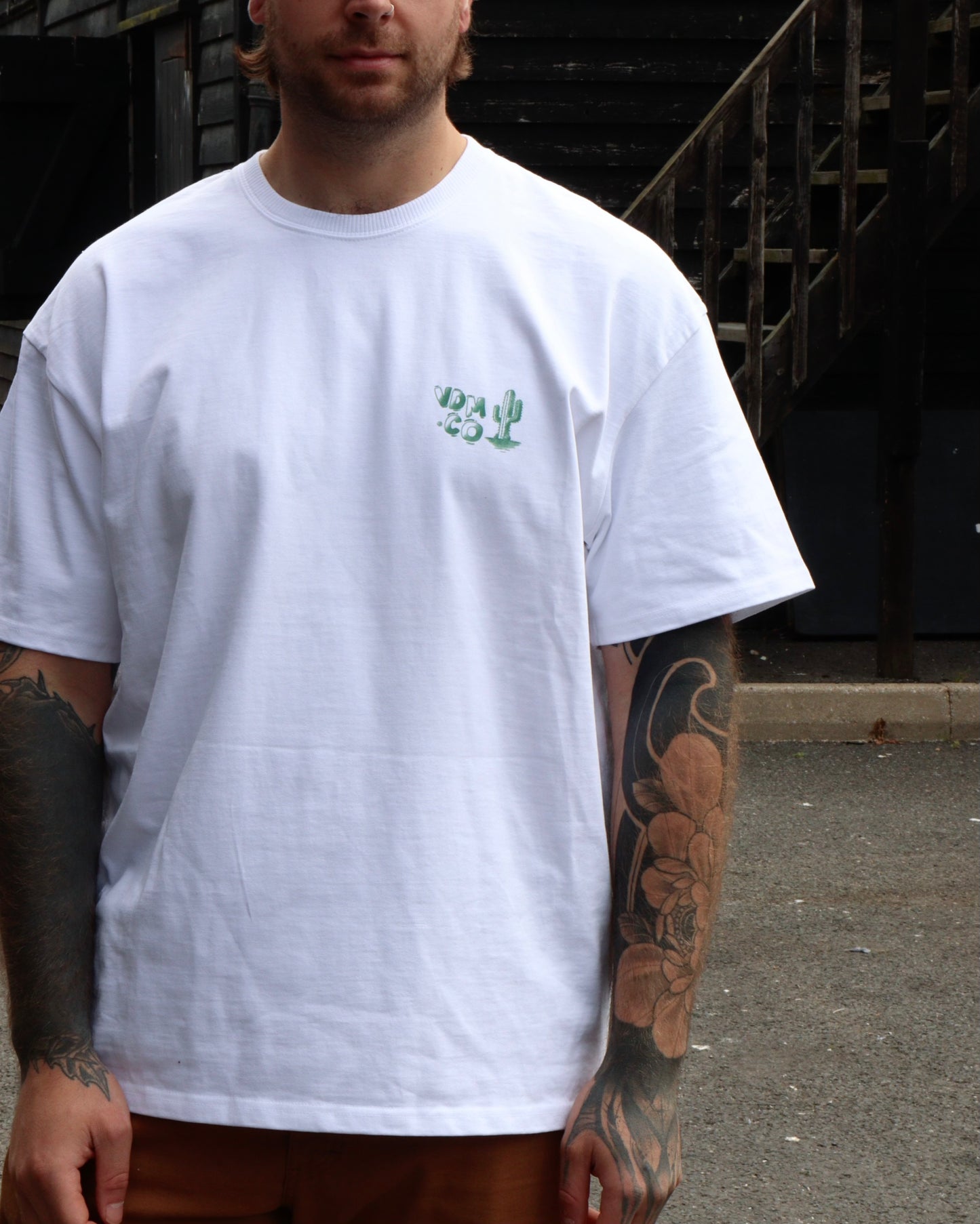 RAISIN' HELL - Heavyweight Oversized Boxy T-Shirt (White)