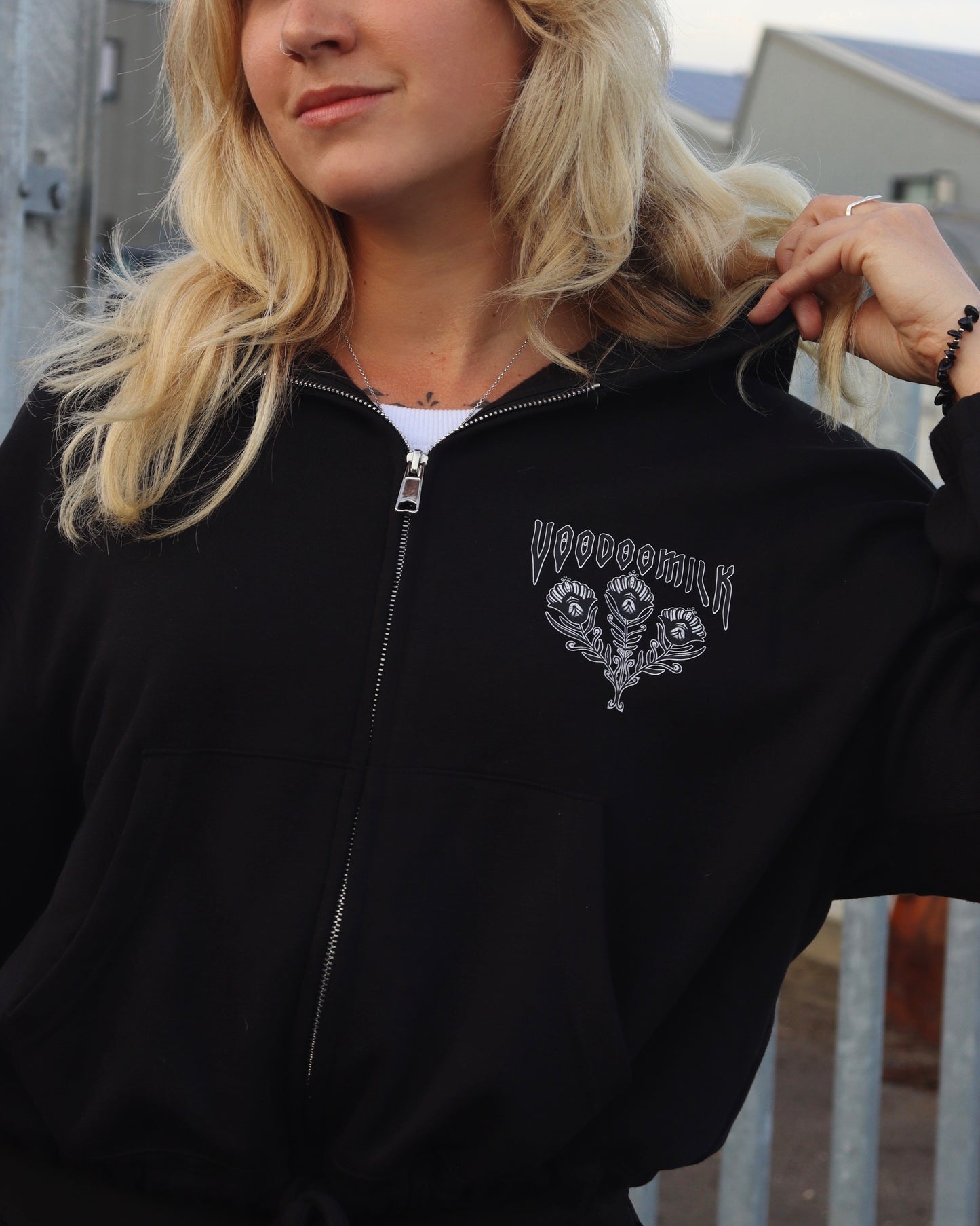 RITUAL - Cropped Hoodie (Black)