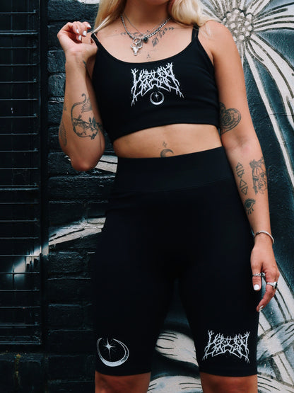 ASTRAL HIGH WAIST CYCLE SHORTS / BLACK