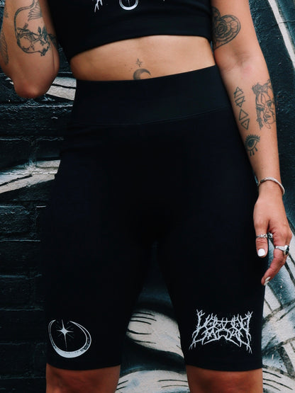 ASTRAL HIGH WAIST CYCLE SHORTS / BLACK