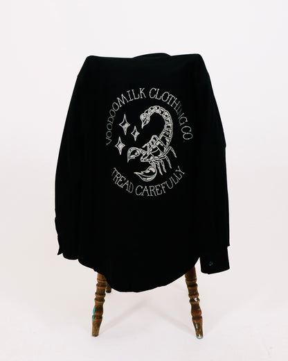 TREAD CAREFULLY - Heavyweight Overshirt (Black)