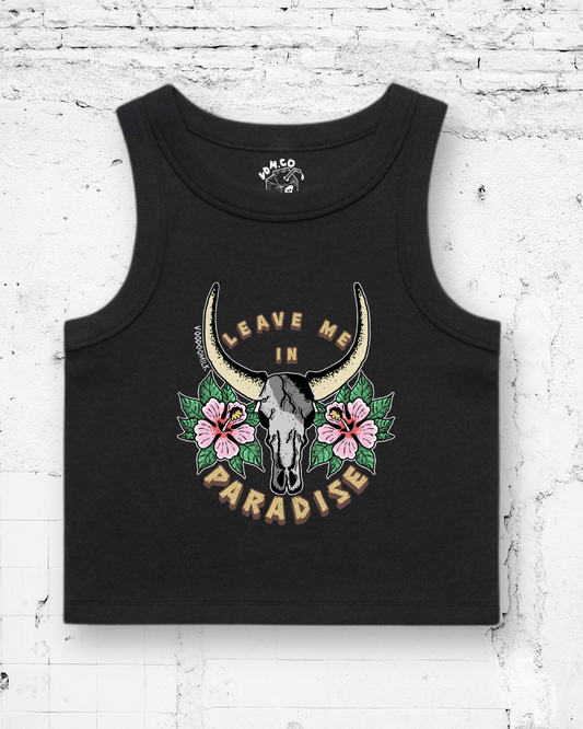 PARADISE - Cropped Tank (Black)
