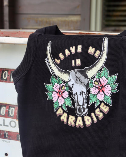 PARADISE - Cropped Tank (Black)