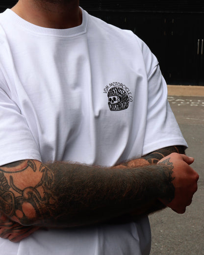 RIDE FAST - Heavyweight Oversized Boxy T-Shirt (White)