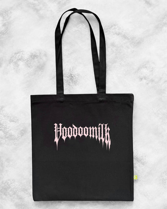 GOTHIC SCRIPT - Tote Bag (Black & Baby Pink)