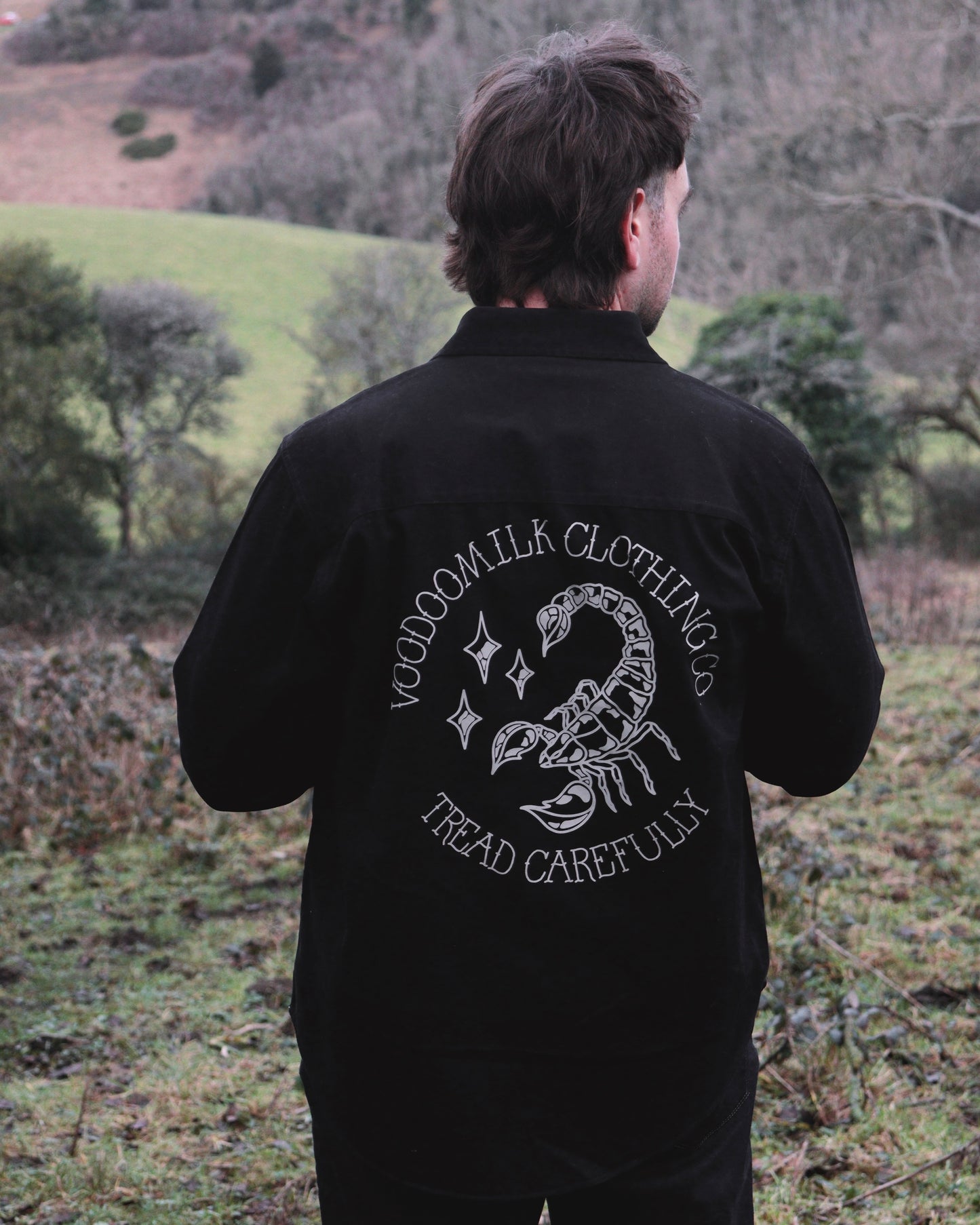 TREAD CAREFULLY - Heavyweight Overshirt (Black)