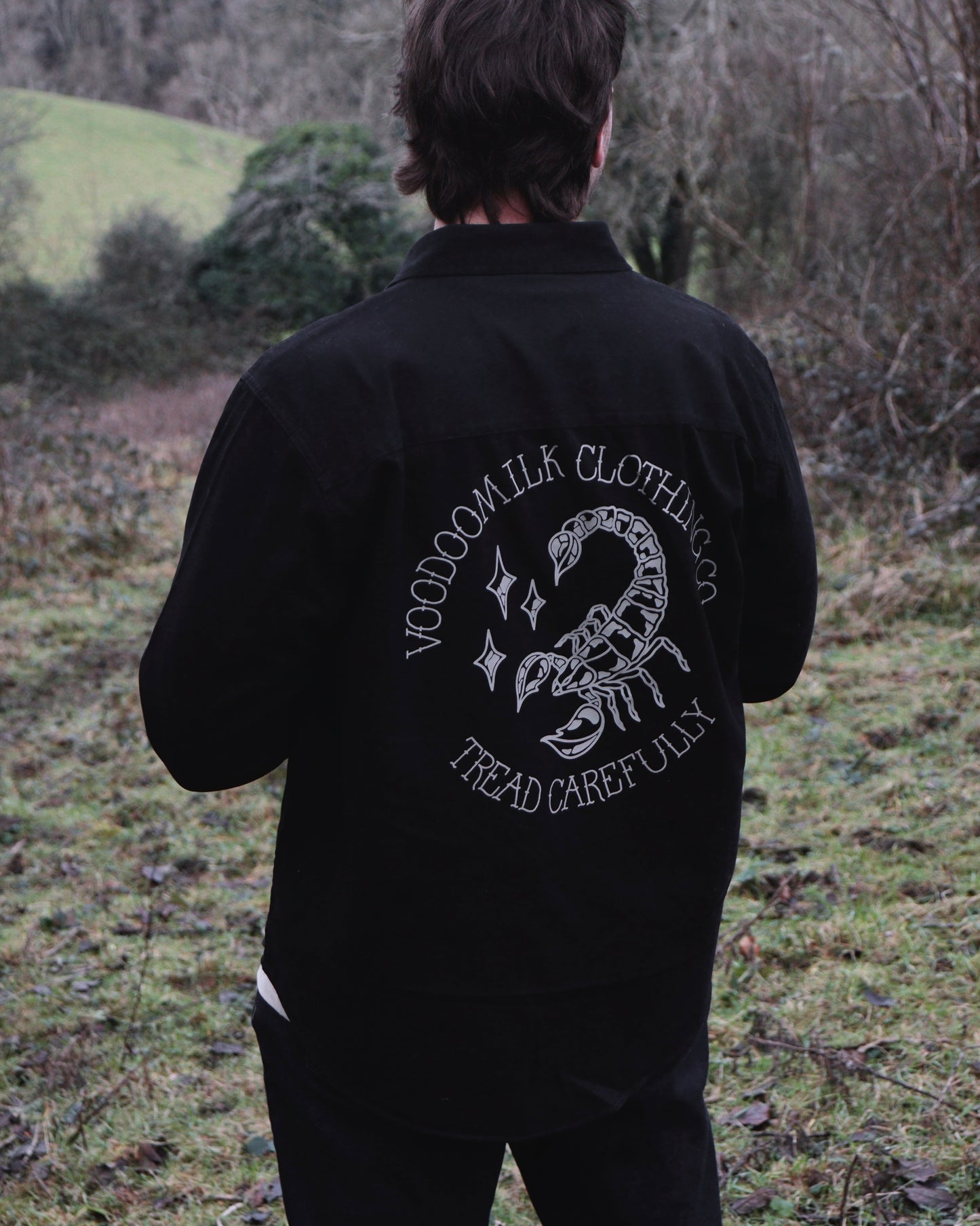 TREAD CAREFULLY - Heavyweight Overshirt (Black)