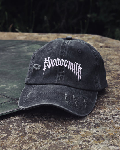 DISTRESSED - Cap (Washed Black & Baby Pink)